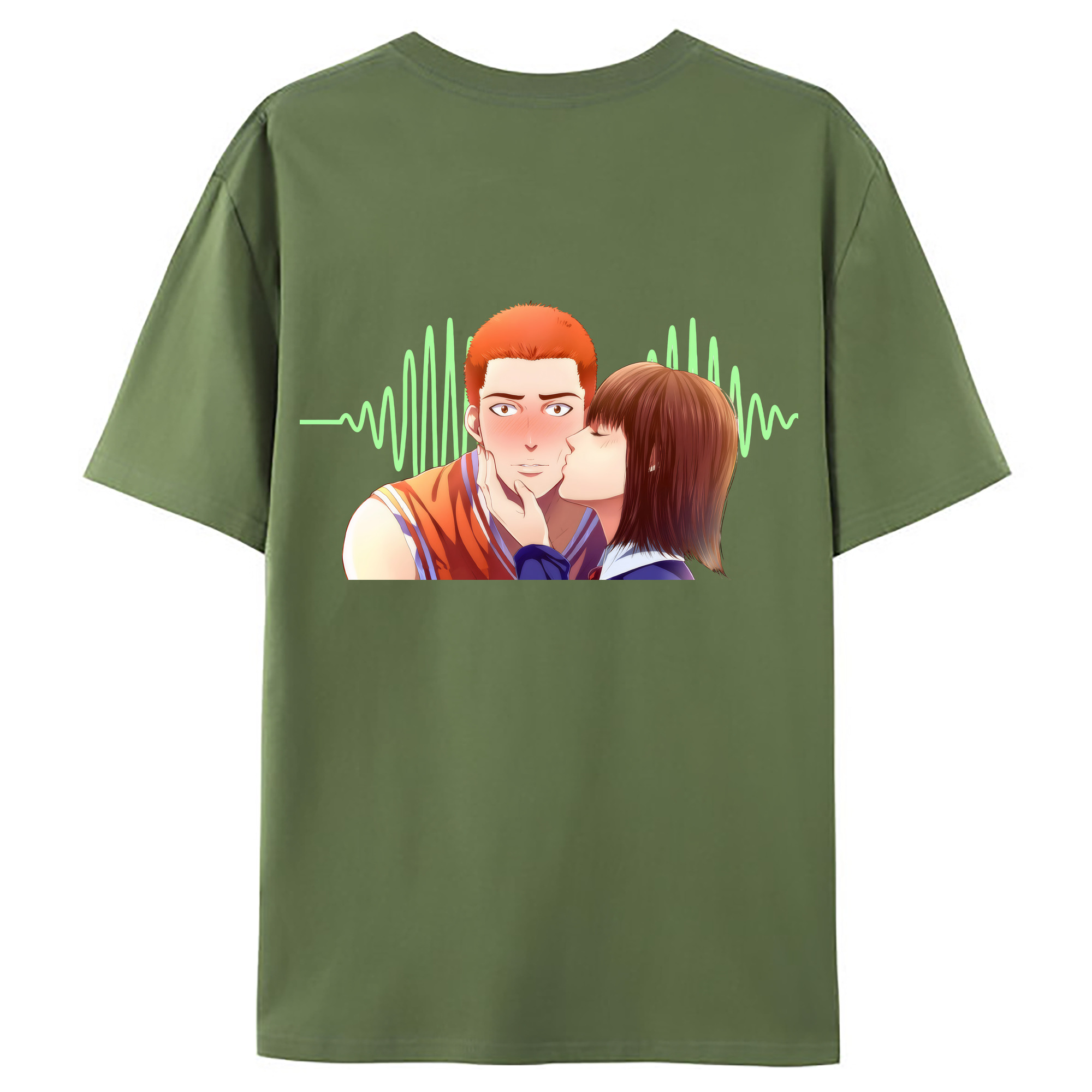 （画像用） SLAM DUNK／スラムダンク 綿100％ メンズ半袖Tシャツ（バックプリント） 通気性